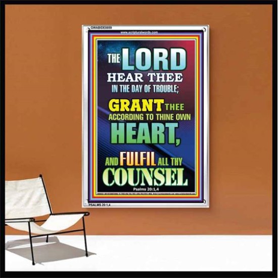 THE LORD HEAR THEE   Bible Verses  Picture Frame Gift   (GWABIDE 8859)   