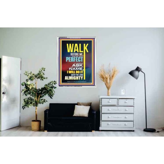 WALK BEFORE ME   Bible Verse Frames online   (GWABIDE 9129)   