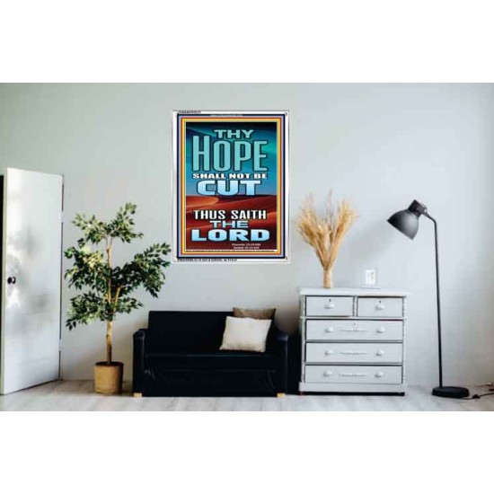 YOUR HOPE SHALL NOT BE CUT OFF   Inspirational Wall Art Wooden Frame   (GWABIDE 9231)   