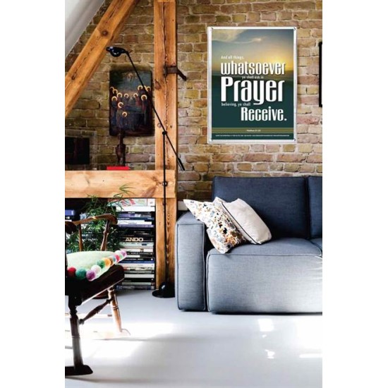 WHATSOEVER YOU ASK IN PRAYER   Contemporary Christian Poster   (GWABIDE 306)   