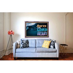 WITH ALL YOUR HEART   Framed Religious Wall Art    (GWABIDE8846L)   