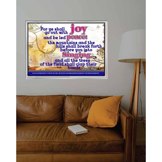 YE SHALL GO OUT WITH JOY   Frame Bible Verses Online   (GWABIDE1535)   