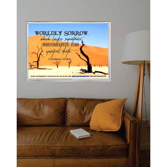 WORDLY SORROW   Custom Frame Scriptural ArtWork   (GWABIDE4390)   