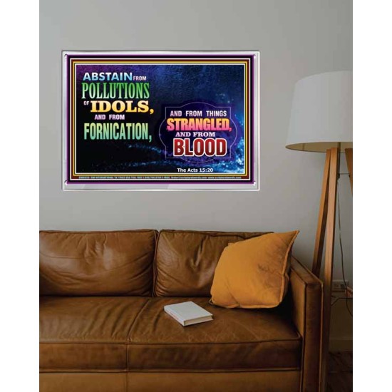 ABSTAIN FORNICATION   Inspirational Wall Art Poster   (GWABIDE8929)   