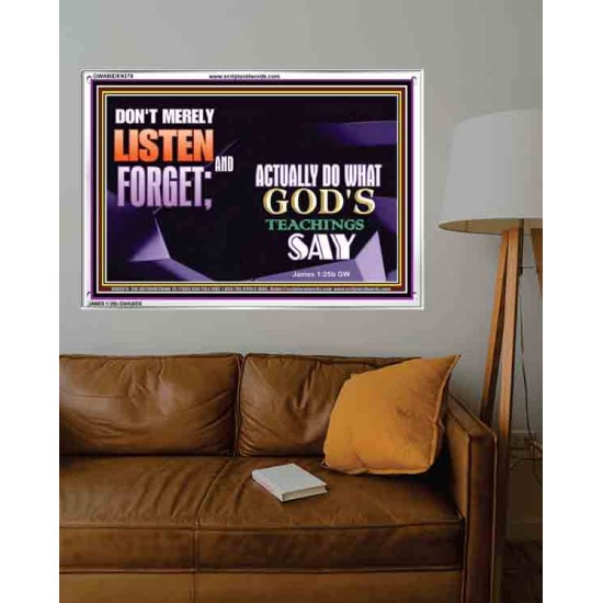 ACTUALLY DO WHAT GOD'S TEACHINGS SAY   Printable Bible Verses to Framed   (GWABIDE9378)   