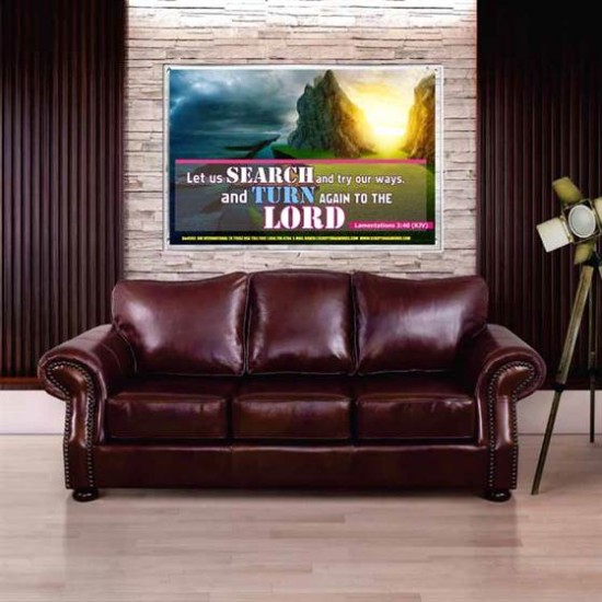 TURN AGAIN TO THE LORD   Inspirational Bible Verses Framed   (GWABIDE4093)   