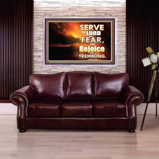 SERVE THE LORD   Framed Lobby Wall Decoration   (GWABIDE8300)   