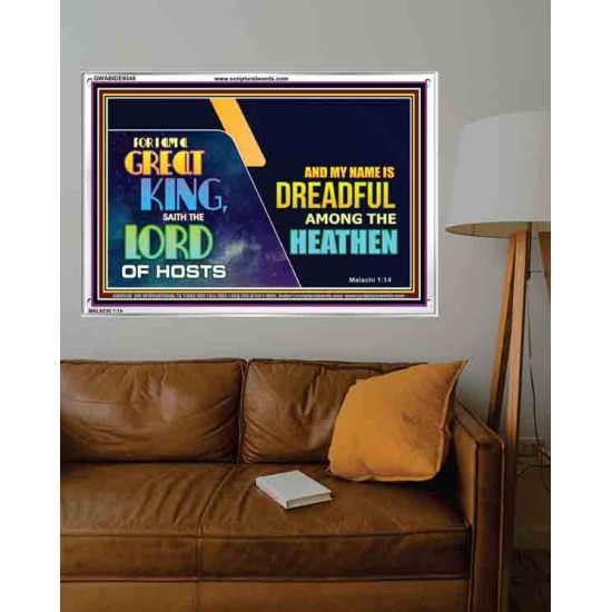 A GREAT KING IS OUR GOD THE LORD OF HOSTS   Custom Frame Bible Verse   (GWABIDE9348)   