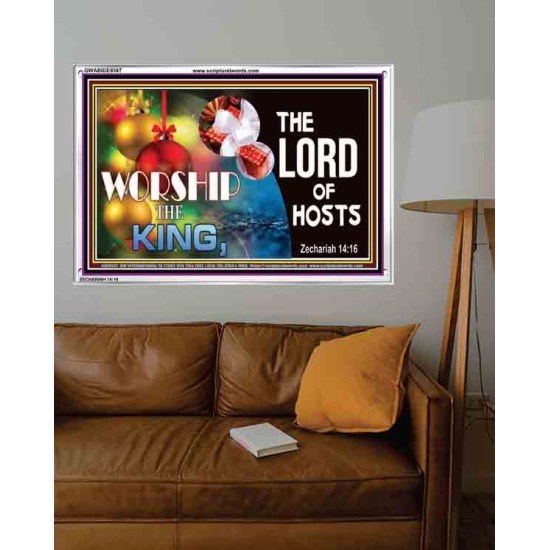 WORSHIP THE KING   Bible Verse Framed Art   (GWABIDE9367)   