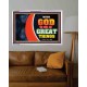 WITH GOD WE WILL DO GREAT THINGS   Large Framed Scriptural Wall Art   (GWABIDE9381)   