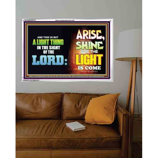 A LIGHT THING   Christian Paintings Frame   (GWABIDE9474c)   