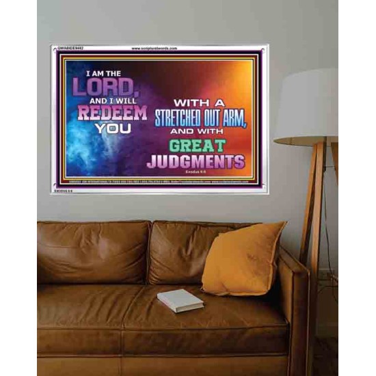 A STRETCHED OUT ARM   Bible Verse Acrylic Glass Frame   (GWABIDE9482)   