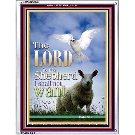 THE LORD IS MY SHEPHERD   Frame Bible Verse   (GWABIDE 003)   