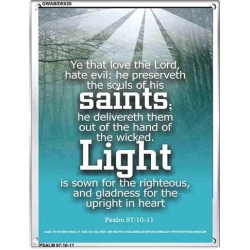 BENEFITS OF LOVING THE LORD ALMIGHTY   Printable Bible Verse to Frame   (GWABIDE 020)   "16X24"