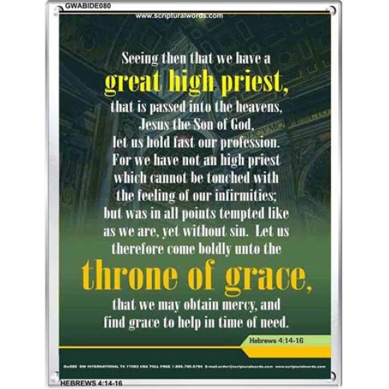 APPROACH THE THRONE OF GRACE   Encouraging Bible Verses Frame   (GWABIDE 080)   