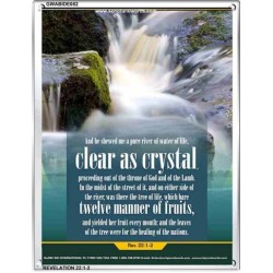 WATER OF LIFE   Christian Quotes Framed   (GWABIDE 082)   "16X24"