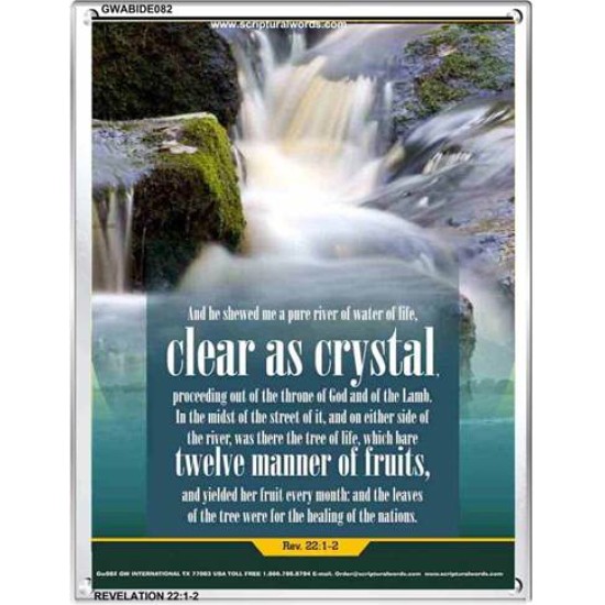 WATER OF LIFE   Christian Quotes Framed   (GWABIDE 082)   