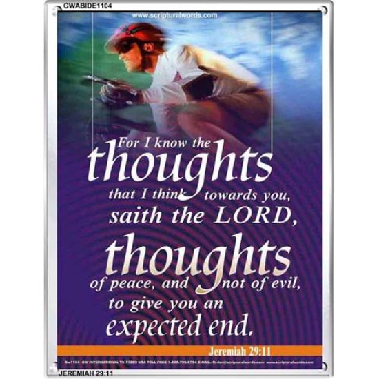 THE THOUGHTS OF PEACE   Inspirational Wall Art Poster   (GWABIDE 1104)   