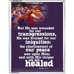 WOUNDED FOR OUR TRANSGRESSIONS   Inspiration Wall Art Frame   (GWABIDE 1106)   
