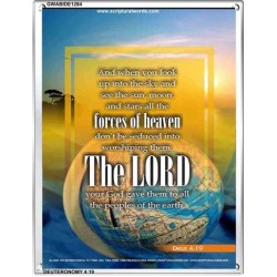 WORSHIP ONLY THY LORD THY GOD   Contemporary Christian Poster   (GWABIDE 1284)   