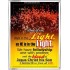 WALK IN THE LIGHT   Frame Bible Verses Online   (GWABIDE 1674)   "16X24"