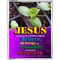 ALL THINGS ARE POSSIBLE   Modern Christian Wall Dcor Frame   (GWABIDE 1751)   