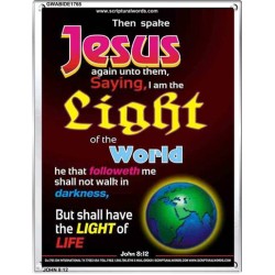 THE LIGHT OF LIFE   Acrylic Glass Frame Scripture Art   (GWABIDE 1765)   