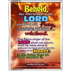 THE WHIRLWIND OF THE LORD   Bible Verses Wall Art Acrylic Glass Frame   (GWABIDE 1781)   