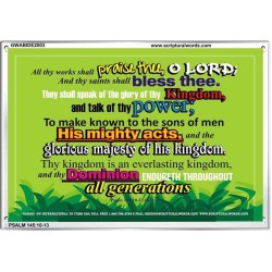 THY KINGDOM IS AN EVERLASTING KINGDOM   Bible Verses Frame    (GWABIDE2003)   