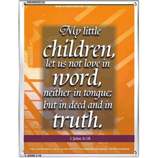 TRUE LOVE   Contemporary Christian Wall Art Acrylic Glass frame   (GWABIDE 232)   