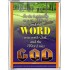 THE WORD WAS GOD   Inspirational Wall Art Wooden Frame   (GWABIDE 252)   "16X24"
