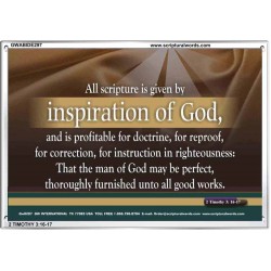ALL SCRIPTURE IS GIVEN BY INSPIRATION OF GOD   Christian Quote Framed   (GWABIDE297)   