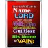 THE NAME OF THE LORD   Framed Scripture Art   (GWABIDE 3048)   "16X24"