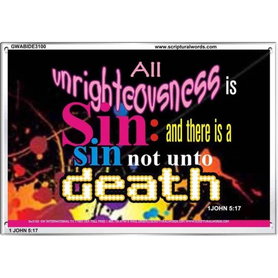 UNRIGHTEOUSNESS IS SIN   Modern Art   (GWABIDE3100)   