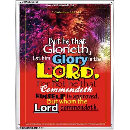 WHOM THE LORD COMMENDETH   Large Frame Scriptural Wall Art   (GWABIDE 3190)   