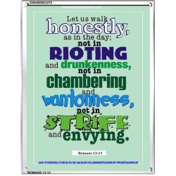 WALK HONESTLY   Christian Wall Dcor Frame   (GWABIDE 3275)   "16X24"