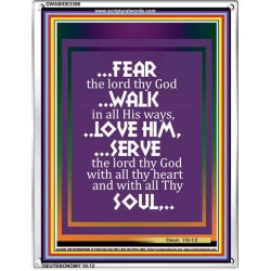 WALK IN ALL HIS WAYS   Scripture Art Prints   (GWABIDE 3306)   "16X24"