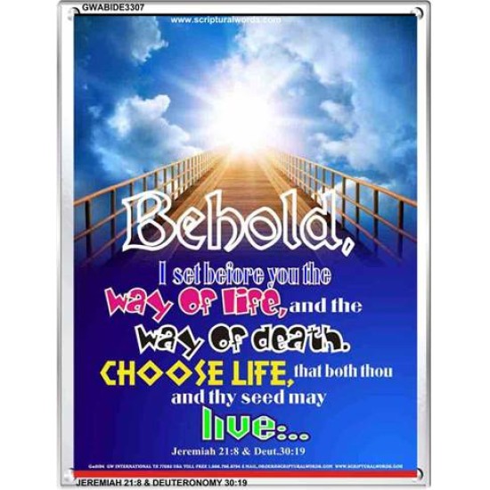 WAY OF LIFE   Biblical Art Acrylic Glass Frame   (GWABIDE 3307)   