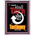 TURN TO YOU FOR A TESTIMONY   Framed Lobby Wall Decoration   (GWABIDE 3354)   "16X24"