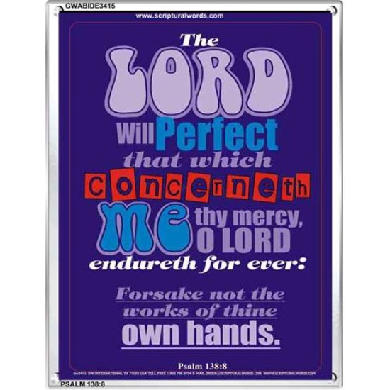 THE WORKS OF THINE OWN HANDS   Frame Bible Verse Online   (GWABIDE 3415)   