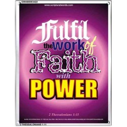 WITH POWER   Frame Bible Verses Online   (GWABIDE 3422)   "16X24"