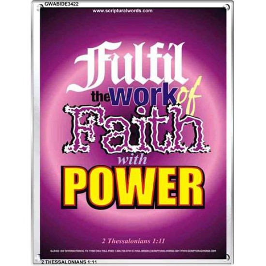 WITH POWER   Frame Bible Verses Online   (GWABIDE 3422)   