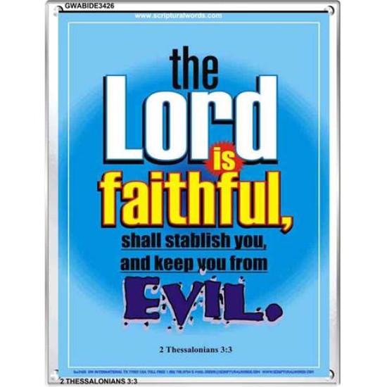 THE LORD IS FAITHFUL   Bible Verses Frame for Home Online   (GWABIDE 3426)   