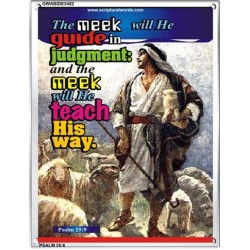THE MEEK   Encouraging Bible Verse Framed   (GWABIDE 3482)   