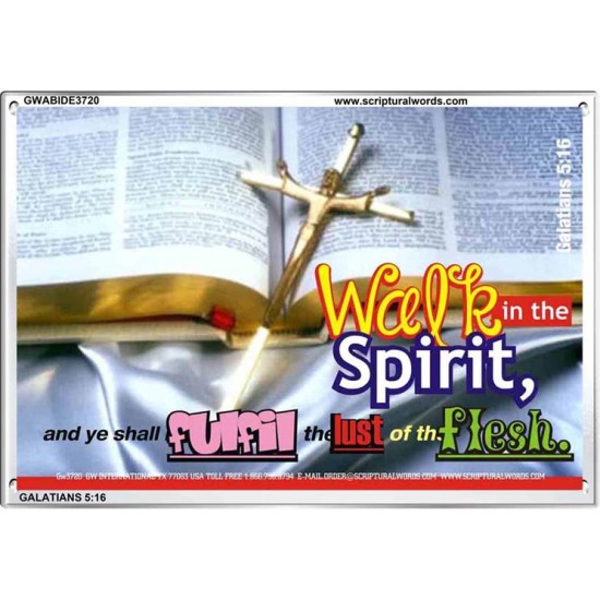 WALK IN THE SPIRIT   Framed Bible Verse   (GWABIDE3720)   