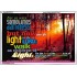 YE ARE LIGHT   Bible Verse Frame for Home   (GWABIDE3735)   "24X16"