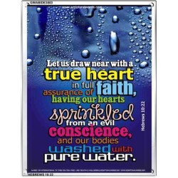 TRUE HEART   Large Frame Scriptural Wall Art   (GWABIDE 3803)   "16X24"