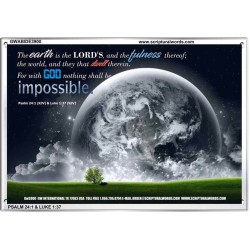 WITH GOD NOTHING SHALL BE IMPOSSIBLE   Contemporary Christian Print   (GWABIDE3900)   