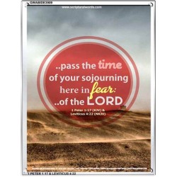 THE TIME OF YOUR SOJOURNING   Frame Bible Verse   (GWABIDE 3909)   