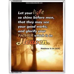 YOUR GOOD WORKS   Framed Bible Verse   (GWABIDE 3925)   